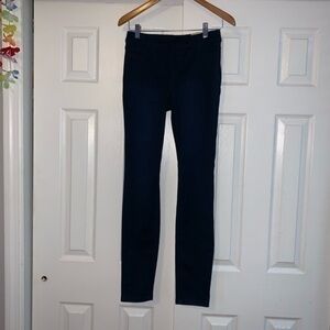 Dark Blue Mid Rise Pull on‎ Legging elastic waist